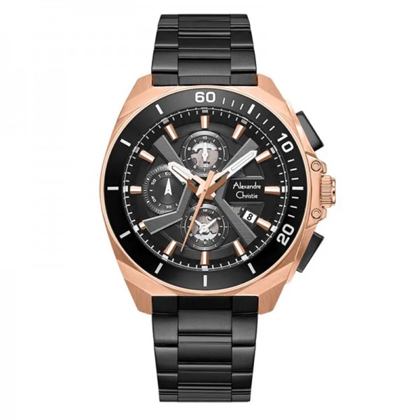 Alexandre Christie AC 6695 Rosegold Black MCFBRBA